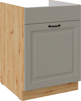 Spodní skříňka pod dřez Stilo 60 ZL 1S BB - Premium Box Barva korpusu: Dub artisan, Barva dvířek: Clay Grey
