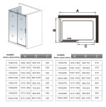 H K - Sprchový kout DIAMOND F2 100x70 L/P varianta SE-DIAMONDF210070
