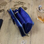 Elegantní dámská kožená peněženka Gregorio Sibyla, modrá