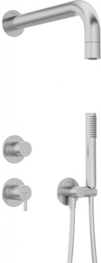 DEANTE - Silia nerez jednoručková, baterie Podomítkový sprchový set, s pevnou sprchovou hlavicí NQS_F9XK