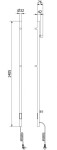MEXEN - Pino elektrický věšák na ručníky 1405 x 32 mm, 75 W, bílá W301-1405-032-00-20