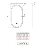 CERANO - Koupelnové LED zrcadlo Ayvo - 40x80 CER-8050BD79948