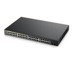 Zyxel GS1900-48HP v2 50-port Gigabit Web Smart PoE switch, 48x gigabit RJ45 (z toho 24x PoE), 2x SFP, PoE budget 170W EDF_311865