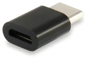 Equip Adaptér USB-C – Micro USB černá / Redukce / Hliníkové tělo (133472)