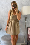 Šaty s volánky 9082 camel - Kesi UNI