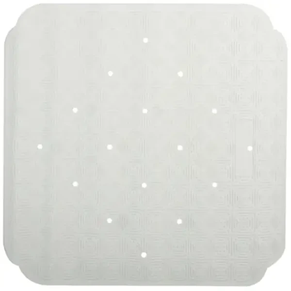 Spirella RUBY protiskluzová podložka do sprchy bílá / přírodní kaučuk / 53 x 53 cm (7610583204509)