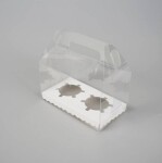 Cake Star Cake Star Plastový box na 2 ks cupcakes s vložkou (16 x 9,5 x 15,8 cm)
