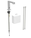 GEBERIT - Brenta Elektronická umyvadlová baterie, napájení z generátoru, easy to clean, kartáčovaná nerez 116.176.SN.1