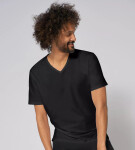 Pánské tričko GO V-Neck Slim Fit BLACK černá 0004 SLOGGI BLACK