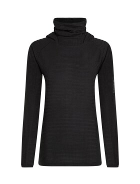 ICEBREAKER Wmns Merino 400 RealFleece Grid Pulover Hood, Black (vzorek) velikost: S
