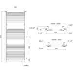 MEXEN - Ares otopný žebřík/radiátor 1200 x 500 mm, 531 W, bílá W102-1200-500-00-20-S