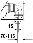 DURAVIT - Starck 2 Stojící WC kombi mísa, WonderGliss, bílá 21450900001