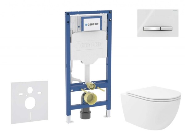 GEBERIT - Duofix Set předstěnové instalace, klozetu Oudee Vortex a sedátka softclose, tlačítko Sigma50, chrom/alpská bílá SANI11CA3188B