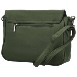 Trendy dámská koženková crossbody kabelka Rosica, tmavě zelená