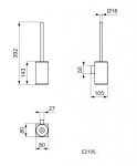IDEAL STANDARD - IOM Square WC kartáč s držákem, chrom E2195AA