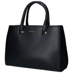 Trendy dámská koženková kabelka do ruky Sonia, černá