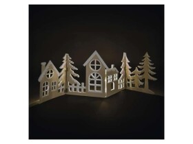 Dekorace vánoční EMOS DCWW41 dřevěná - vesnička