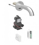 GEBERIT - Piave Elektronická umyvadlová baterie pod omítku, napájení z generátoru, easy to clean, kartáčovaná nerez 116.266.SN.1