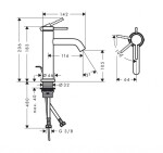 HANSGROHE - Tecturis S Umyvadlová baterie s výpustí, CoolStart, EcoSmart, kartáčovaný bronz 73318140