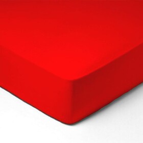 DekorTextil Jersey napínací prostěradlo červené ROZMĚR: (š/d/v) 100 x 200 x 20 cm