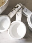 Garden Trading Smaltované odměrky White – set 4 ks, bílá barva, smalt