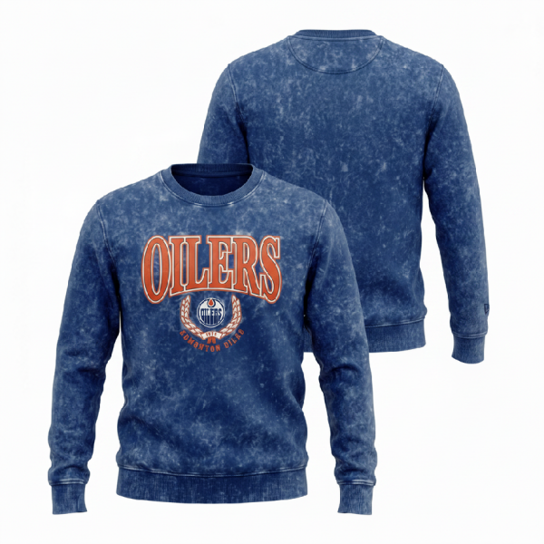 New Era Pánská mikina Edmonton Oilers NHL US Edit Crewneck Velikost: M