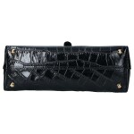 Luxusní dámská kožená kabelka do ruky Elizaveta, černá