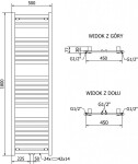 MEXEN/S - Uran radiátor + topná tyč 1800 x 500 mm, 900 W, chrom W105-1800-500-2900-01