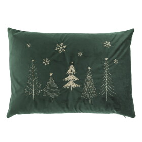 Chic Antique Povlak na polštář Aix Christmas trees 50 × 35 cm, zelená barva, textil