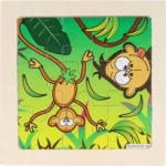 Dřevěné puzzle Džungle s opicemi