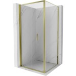 MEXEN/S - Exo sprchový kout skládací dveře 90 x 90, transparent, zlato 816-090-090-50-00