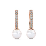 Royal Fashion stříbrné pozlacené náušnice Swarovski DES0722-RG
