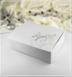Dortisimo Svatební krabička na výslužku perleťová vzor motýl (18,5 x 13,5 x 5,8 cm)