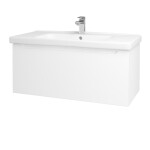 Dřevojas - Umyvadlová skříňka COLOR SZZ 100 - M01 Bílá mat / M01 Bílá mat 201814