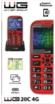 Winner WG20C 4G červená / Tlačítkový telefon / 2,31" / Dual SIM / 1600 mAh / USB-C (10955)