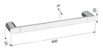 SAPHO - FLORI držák ručníků 400, chrom RF010