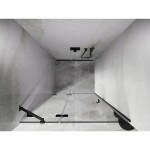 MEXEN/S - Lunar sprchové dveře křídlové levé 120, transparent, grafit metal 834-120-000-95-00-L