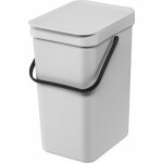 Brabantia Sort Go Odpadkový koš 12L světle šedá / s rukojetí / plast / 18.8 x 17.4 x 13.9 cm (213281)