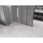 MEXEN/S - Velar L sprchový kout, posuvné dveře 120 x 90, dekor, bílá 871-120-090-33-20