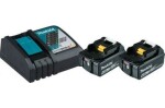 Makita Set 2xBL1840B + 1xDC18RC 197490-7