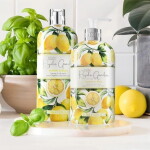 Baylis & Harding Sprchový gel Royale Garden Lemon/Basil 500 ml, žlutá barva, plast