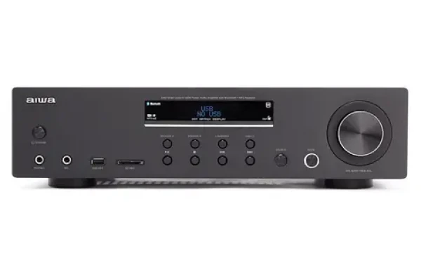 Aiwa AMU-120BTBK černá / AV receiver / 2.0 / 120W / USB / BT (AMU-120BTBK)