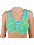 EVONA a.s. Dámská sportovní podprsenka FLO zelená/melír - PODPR.FLO ZELENÁ/MELÍR L/XL