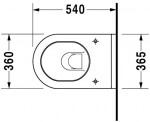 DURAVIT - Starck 3 Závěsné WC, bílá 2225090000