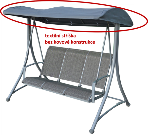 Střecha k houpačce HOLLYWOOD šedá