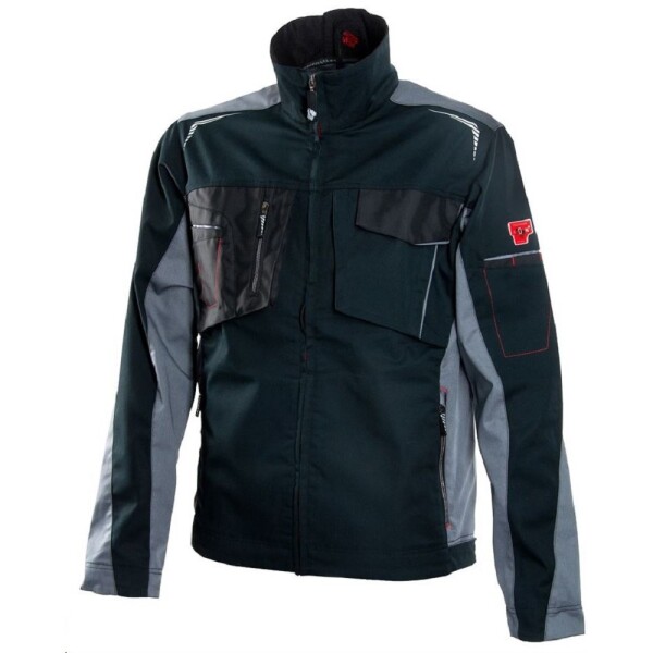 Montérková bunda R8ED H9717 černo-šedá prodloužená 194 cm 48 černo-šedá
