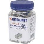 Intellinet 502344 Intellilnet 100ks Cat6 modulární zástrčky RJ45 UTP, 2-bodový žíla kontakty pro dráty 100 adaptér pro Beche 502344 krimpovací kontakt Počet