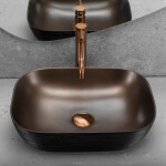 REA - Umyvadlo na desku Belinda COPPER BRUSH / Black REA-U6384