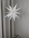 Watt & Veke Závěsná svítící hvězda Sputnik White 60 cm, bílá barva, papír