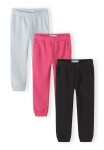 Tepláky dívčí s elastickým pasem a stahovací šňůrkou 3pack Minoti 30FLEECE153 - 122/128 | 7/8let
